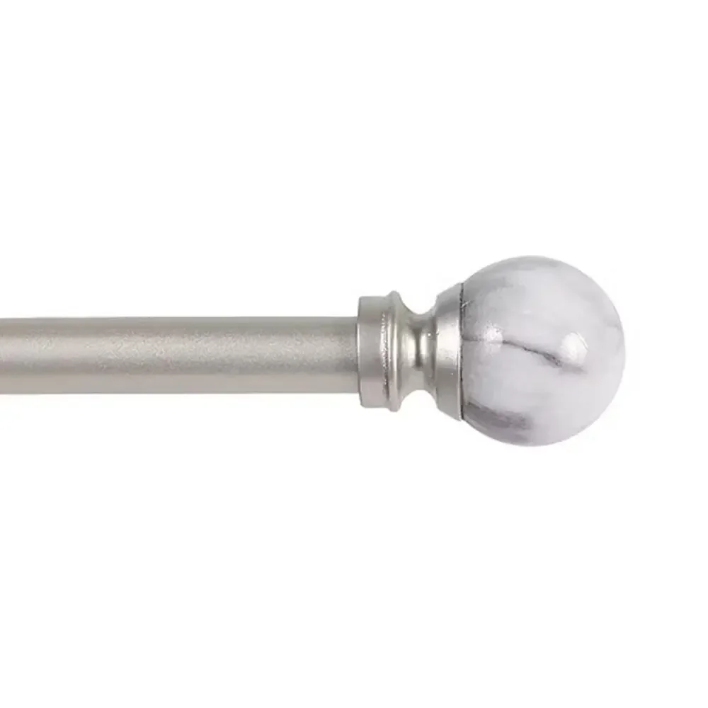 Kenney Jillian Petite Marble Ball 1/2 IN Adjustable Curtain Rod